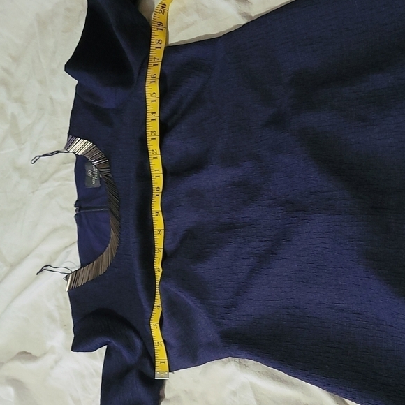 Adrianna Papell - Navy Blue  Sheath Cocktail Dress size 4 - Picture 4 of 6
